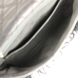 Pre-owned Chanel Medium "Tibet" Flap Bag & Mini Flap Bag Charm Black Lambskin, Goat Fur Silver Hardware - Thumbnail View 11