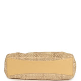 Pre-owned Chanel Small Shopping Bag Beige Braided Raffia Light Gold Hardware - Thumbnail View 6