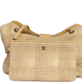 Pre-owned Chanel Small Shopping Bag Beige Braided Raffia Light Gold Hardware - Thumbnail View 8