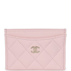 Chanel Classic Card Holder Light Pink Caviar Light Gold Hardware