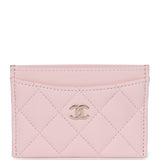 Chanel Classic Card Holder Light Pink Caviar Light Gold Hardware - Thumbnail View 1