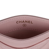 Chanel Classic Card Holder Light Pink Caviar Light Gold Hardware - Thumbnail View 7