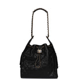 Chanel Medium 25 Hobo Bag Black Caviar Gold Hardware - Thumbnail View 6