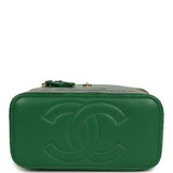 Chanel Small Top Handle Vanity Case Green Croc Embossed Calfskin Gold Hardware - Thumbnail View 6
