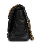 Chanel Large 19 Flap Bag Black Shiny Lambskin Mixed Metal Hardware - Thumbnail View 3