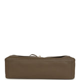 Chanel Maxi "Souplissimo" Large Flap Bag Dark Khaki Grained Calfskin Gold Hardware - Thumbnail View 6