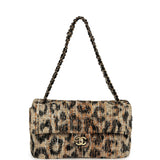 Chanel Maxi Leopard Print "Souplissimo" Small Flap Bag Brown, Black, White Tweed, Mixed Fibers Gold Hardware - Thumbnail View 7