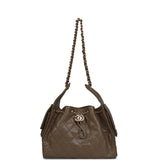 Chanel Small 25 Hobo Bag Dark Khaki Caviar Gold Hardware - Thumbnail View 6
