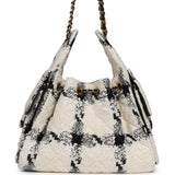 Chanel Small 25 Hobo Bag White, Black Tweed Gold Hardware - Thumbnail View 4