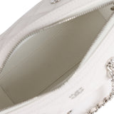 Chanel Mini Timeless Classic Barrel Bag with Chain White Shiny Caviar Silver Hardware - Thumbnail View 9