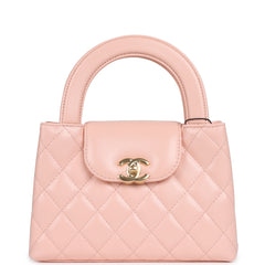 Chanel Small Kelly Shopper Pink Shiny Lambskin Gold Hardware