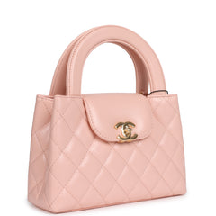 Chanel Small Kelly Shopper Pink Shiny Lambskin Gold Hardware