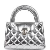 Chanel Small Kelly Shopper Silver Metallic Calfskin Light Gold Hardware - Thumbnail View 1