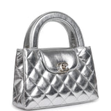 Chanel Small Kelly Shopper Silver Metallic Calfskin Light Gold Hardware - Thumbnail View 2