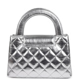 Chanel Small Kelly Shopper Silver Metallic Calfskin Light Gold Hardware - Thumbnail View 4