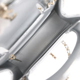 Chanel Small Kelly Shopper Silver Metallic Calfskin Light Gold Hardware - Thumbnail View 8