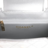 Chanel Small Kelly Shopper Silver Metallic Calfskin Light Gold Hardware - Thumbnail View 9