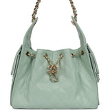 Chanel Small 25 Hobo Bag Light Green Caviar Gold Hardware - Thumbnail View 1