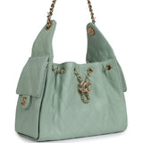 Chanel Small 25 Hobo Bag Light Green Caviar Gold Hardware - Thumbnail View 2