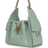 Chanel Small 25 Hobo Bag Light Green Caviar Gold Hardware - Thumbnail View 5