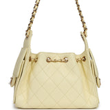Chanel Mini 25 Hobo Bag Light Yellow Caviar Gold Hardware - Thumbnail View 4