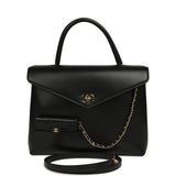 Chanel Top Handle Envelope Flap Bag Black Calfskin Gold Hardware - Thumbnail View 1