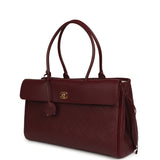 Chanel Large "Urban Essential" East West Shopping Tote Dark Burgundy Caviar Gold Hardware - Thumbnail View 5