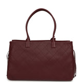 Chanel Large "Urban Essential" East West Shopping Tote Dark Burgundy Caviar Gold Hardware - Thumbnail View 4