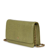 Chanel Wallet On Chain WOC Green Lizard Embossed Calfskin Gold Hardware - Thumbnail View 5