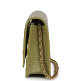 Chanel Wallet On Chain WOC Green Lizard Embossed Calfskin Gold Hardware - Thumbnail View 4
