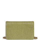 Chanel Wallet On Chain WOC Green Lizard Embossed Calfskin Gold Hardware - Thumbnail View 3