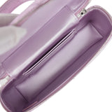 Chanel Top Handle Long Vanity Case with Chain Pink Metallic Calfskin Gold Hardware - Thumbnail View 8