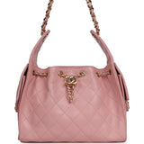 Chanel Small 25 Hobo Bag Pink Caviar Gold Hardware - Thumbnail View 1