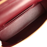 Chanel Top Handle Long Vanity Case with Chain Dark Burgundy Croc Embossed Calfskin Gold Hardware - Thumbnail View 8
