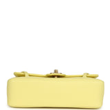 Chanel Small Preppy Coco Flap Bag Light Yellow Caviar Brushed Gold Hardware - Thumbnail View 6