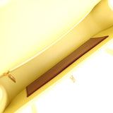 Chanel Small Preppy Coco Flap Bag Light Yellow Caviar Brushed Gold Hardware - Thumbnail View 8