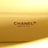 Chanel Small Preppy Coco Flap Bag Light Yellow Caviar Brushed Gold Hardware - Thumbnail View 9