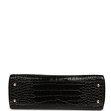Chanel Small Cerf Shopping Bag Black Croc Embossed Calfskin Gold Hardware - Thumbnail View 6