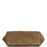 Chanel Large CC Cabas Hobo Bag Dark Beige Suede Gold Hardware - Thumbnail View 6