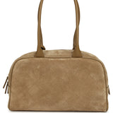 Chanel Small "Perfect Bowling" Bag Dark Beige Suede Gold Hardware - Thumbnail View 4