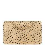 Chanel "Cheetah Print" Medium Flap Bag Light Beige Calf Hair and Black Lambskin Gold Hardware - Thumbnail View 4