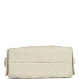Chanel Mini 25 Hobo Bag White Caviar Antique Gold Hardware - Thumbnail View 6