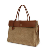 Chanel XXL "Urban Essential" Shopping Tote Dark Beige Suede, Camel Grained Calfskin Gold Hardware - Thumbnail View 5