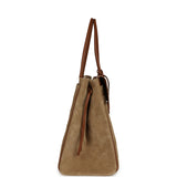 Chanel XXL "Urban Essential" Shopping Tote Dark Beige Suede, Camel Grained Calfskin Gold Hardware - Thumbnail View 3