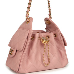 Chanel Mini 25 Hobo Bag Light Pink Caviar Gold Hardware