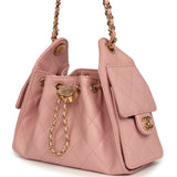 Chanel Mini 25 Hobo Bag Light Pink Caviar Gold Hardware - Thumbnail View 5