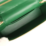 Chanel Top Handle Long Vanity Case with Chain Green Croc Embossed Calfskin Gold Hardware - Thumbnail View 8