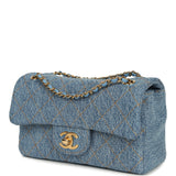 Chanel Mini "Souplissimo" Flap Bag Blue Denim Gold Hardware - Thumbnail View 5
