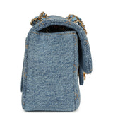 Chanel Mini "Souplissimo" Flap Bag Blue Denim Gold Hardware - Thumbnail View 3