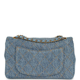 Chanel Mini "Souplissimo" Flap Bag Blue Denim Gold Hardware - Thumbnail View 4